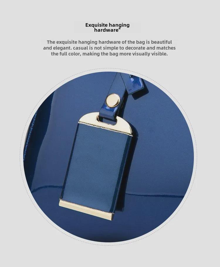 Shiny Bridal Bags: European & American All-Match Patent Leather Handbags - Textured Crossbody Shoulder Bags for Women