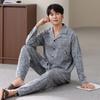 Pajamas Men'S Spring And Autumn Pure Cotton Long Sleeve Cotton Autumn Men'S Autumn And Winter Thin Large Size Loungewear