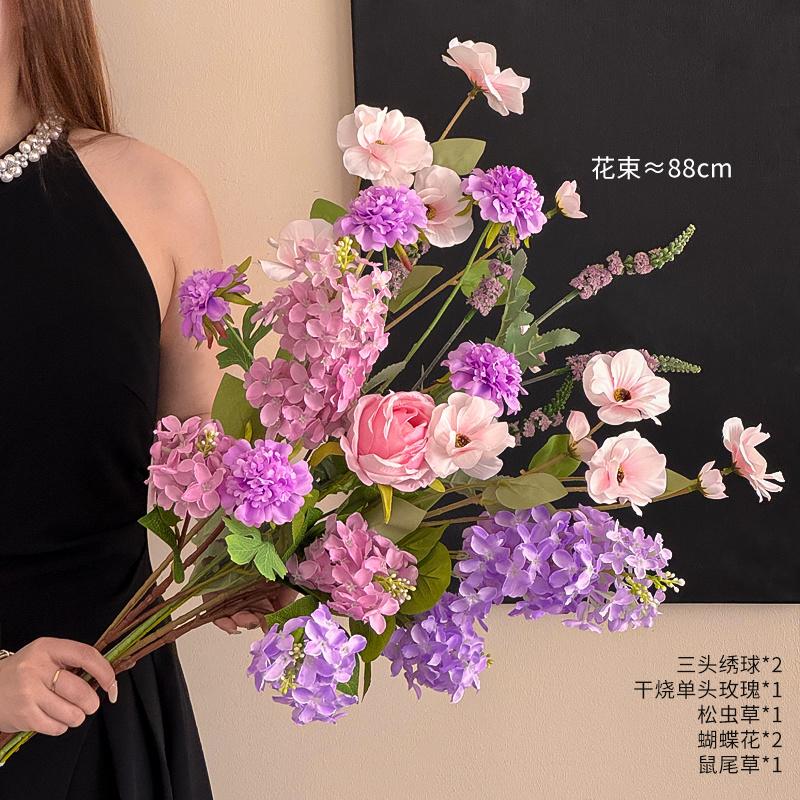 Французские Роскошные Искусственные Цветы Искусственные Имитированные Букеты Цветов Высококлассные Реалистичные Реквизиты для Фотографии День Матери Свадебный Декор