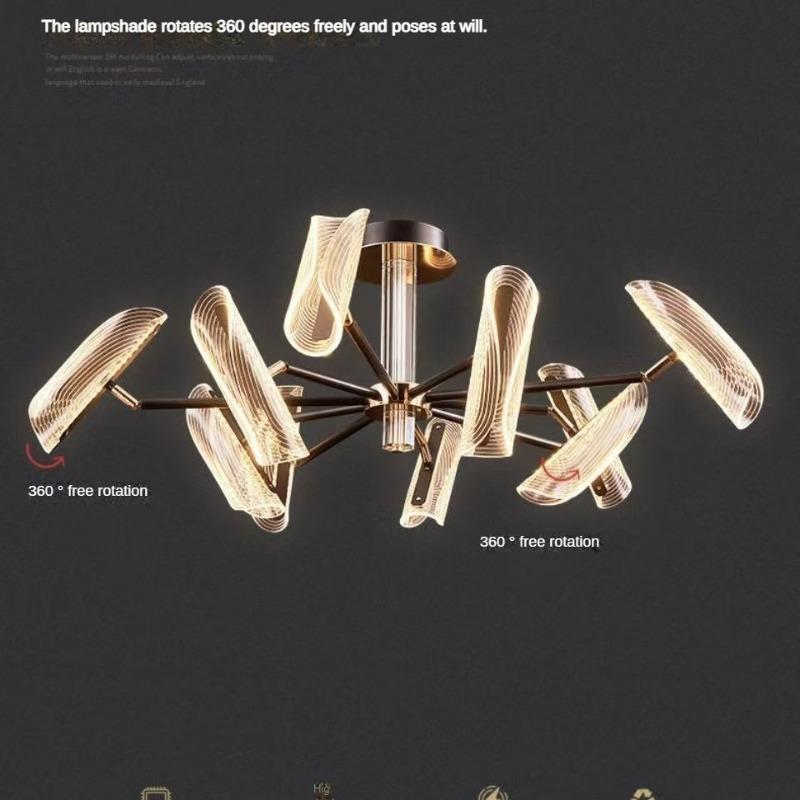 Современная круглая/длинная гостиная столовая спальня минималистская светодиодная акриловая люстра