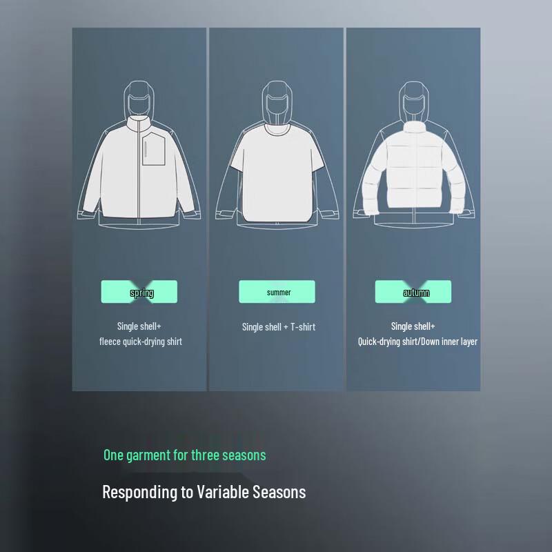 BOSIDENG Outdoor Versatile Hooded Windbreaker B250512212