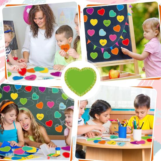 Yousheng 90 Sheets Colorful Decorative Borders Star Paper Cutting Bulletin Board Cutouts DIY Classroom Supplies