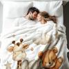 VIKAMA Cartoon Forest Animal Print Blanket, Soft And Warm, Washable, For Bedroom, Living Room Sofa And Afternoon Nap Blanket