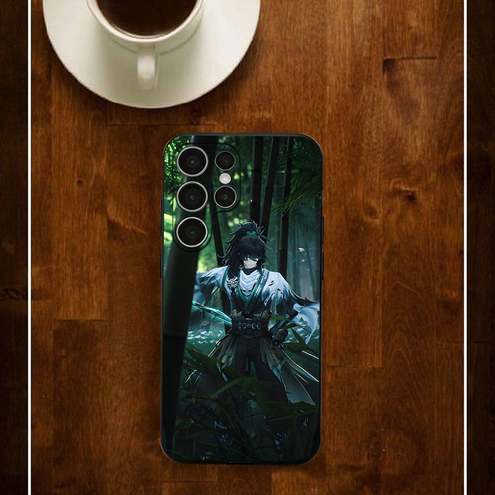 Игровой чехол для телефона Wu Wa Qiu Yuan для Samsung S24 25 23 22 21 20 Plus Ultra 5G Lite Ударопрочный чехол