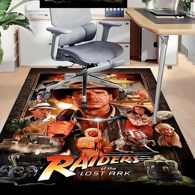 Adventure Awaits Indiana Jones Carpet For Playroom Bedroom Living Room Sofa Home Decorkids Game Area Rug Nonslip Floor Mat