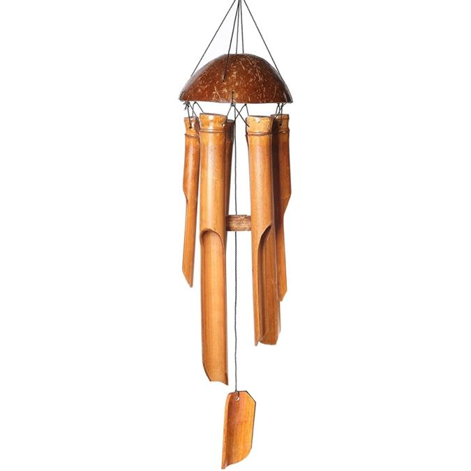 Bamboo Wind Chimes Big Bell Craft Handmade Indoor and Outdoor Wall Hanging Wind Chime Room Home Decoration