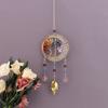 Handcrafted Agate Dreamcatcher Pendant With Rainbow Crystals For Girls Room Decor