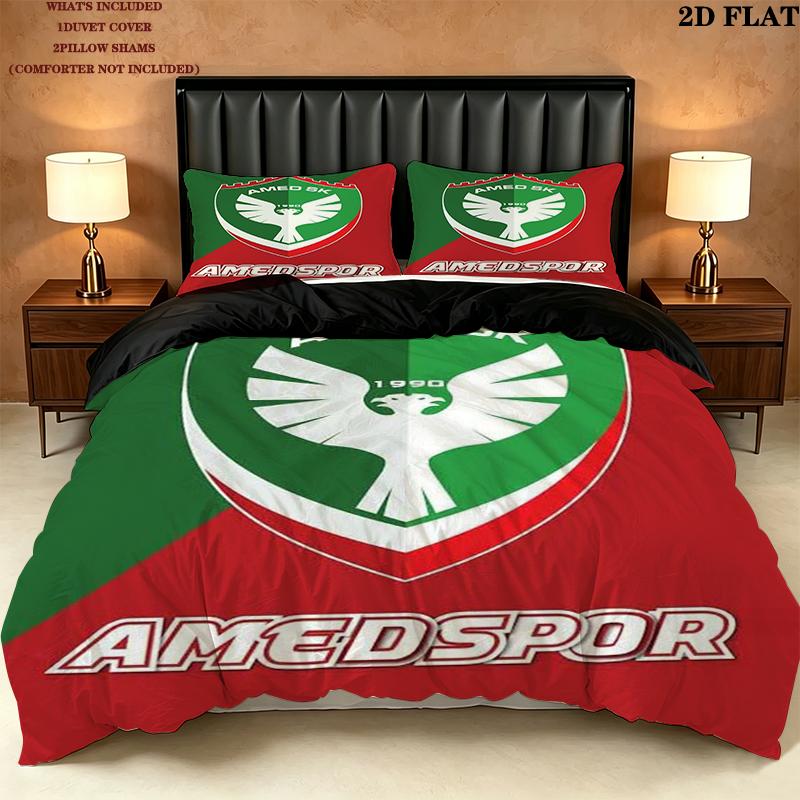Постельное белье AMEDSPOR с рисунком Пододеяльник Наволочка Домашний Декор Подарок (1 пододеяльник + 2 наволочки, без наполнителя)