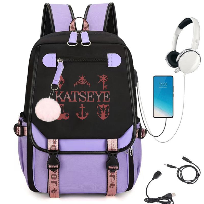 KATSEYE School Backpack for Students Fashion Laptop Daypack Lightweight Water-Resistant Large Capacity 60123-16