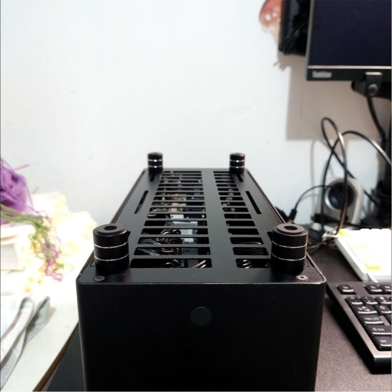 Aluminum PC Chassis Amplifier Feet Shock Absorbing Amplifier Pad Heat Dissipation Increased Height Stand Base
