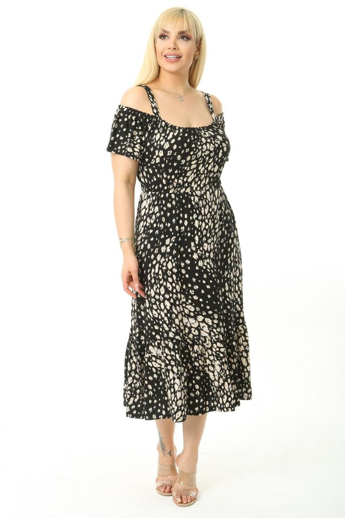 Женское платье большого размера Платье Madonna с вырезом на бретельках и узором из гальки