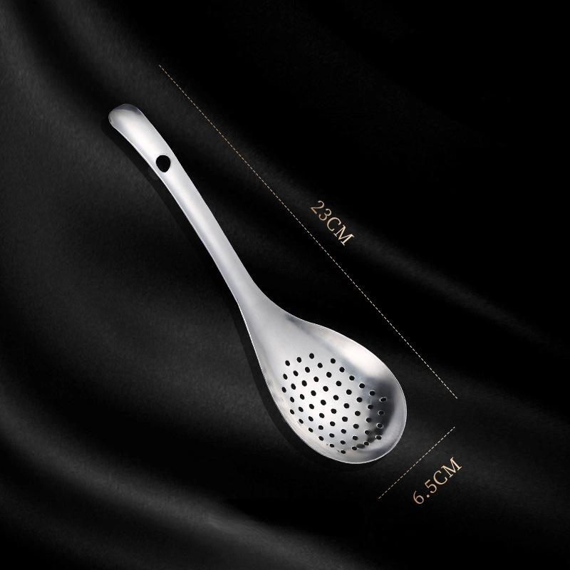 Stainless Steel Strainer Spoon Kitchen Colander Spoon Filter Sieve Food Scoop Perforated Colander With Skimmer KTY