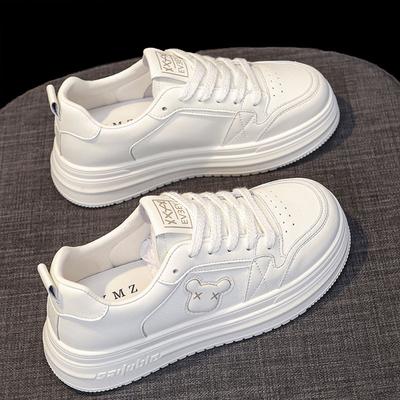 Кожаные туфли на платформе белого цвета для женщин, весна и осень, новые универсальные повседневные спортивные туфли, летние дышащие женские туфли