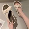 Bow Popular Slippers Women's Summer Wear 2025 New Soft-soled Non-slip Pregnant Women Sandals Go Out One-word Shoes Women