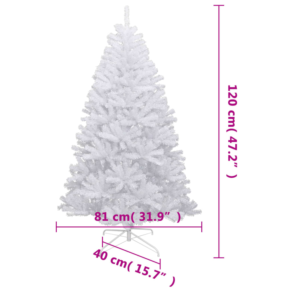 Artificial Christmas Tree Foldable Snow Frosted 120 cm