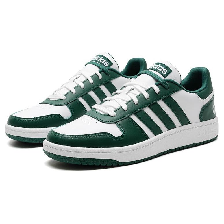 adidas Кроссовки Hoops 2.0 с низким верхом Кроссовки Унисекс Зеленый Белый IH6369