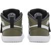 Jordan Sky Jordan 1 Slip Resistant Abrasion Resistant Mid top Toddler Shoes Black White Green Infant And Toddler BQ7196-092