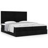 Maison Exclusive - Cadre de lit ottoman avec matelas noir 160x200 cm tissu