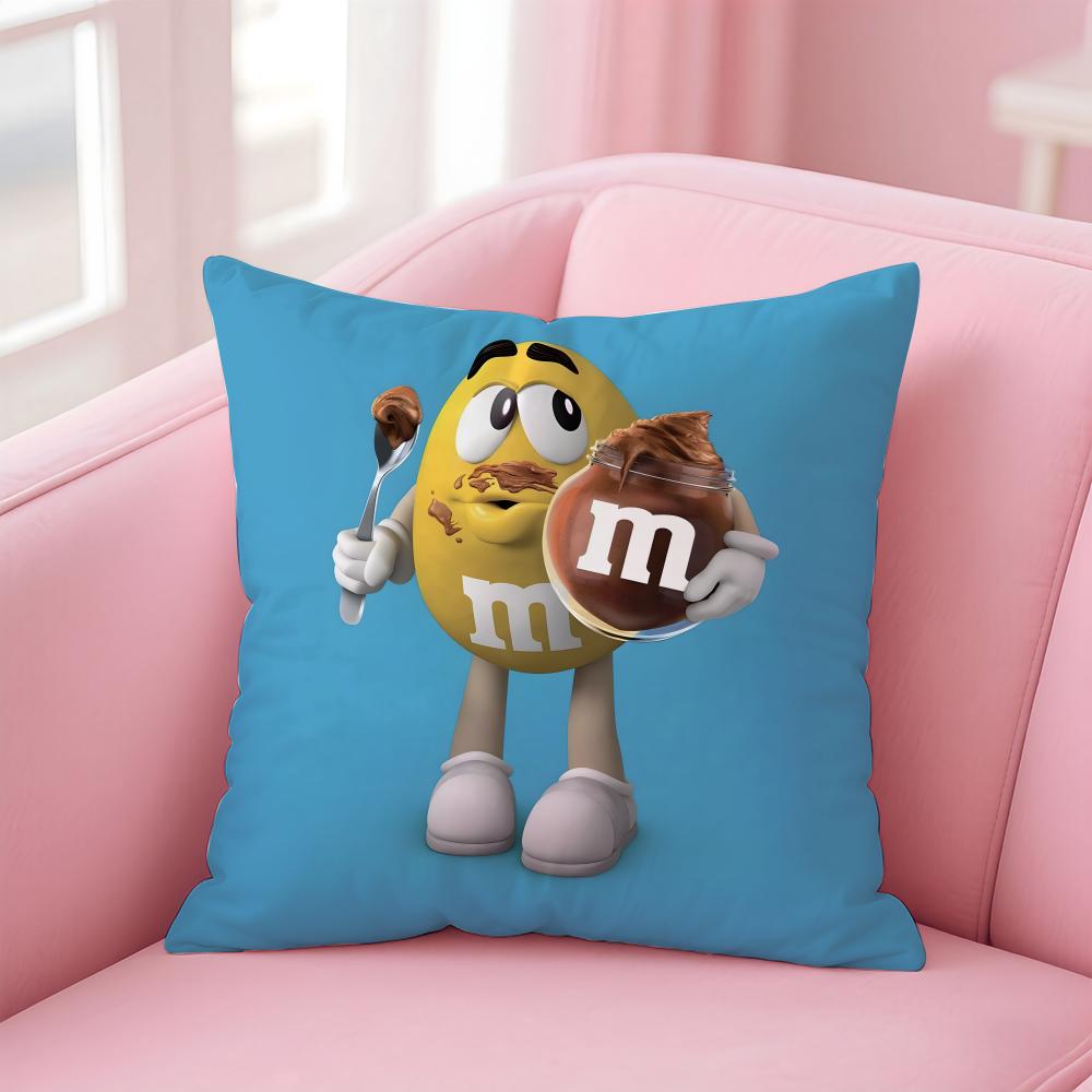 Мультяшная наволочка M-M&M's для дома и автомобиля, многоцелевая наволочка для подушки - Двусторонняя, мягкая и прочная для ежедневного использования