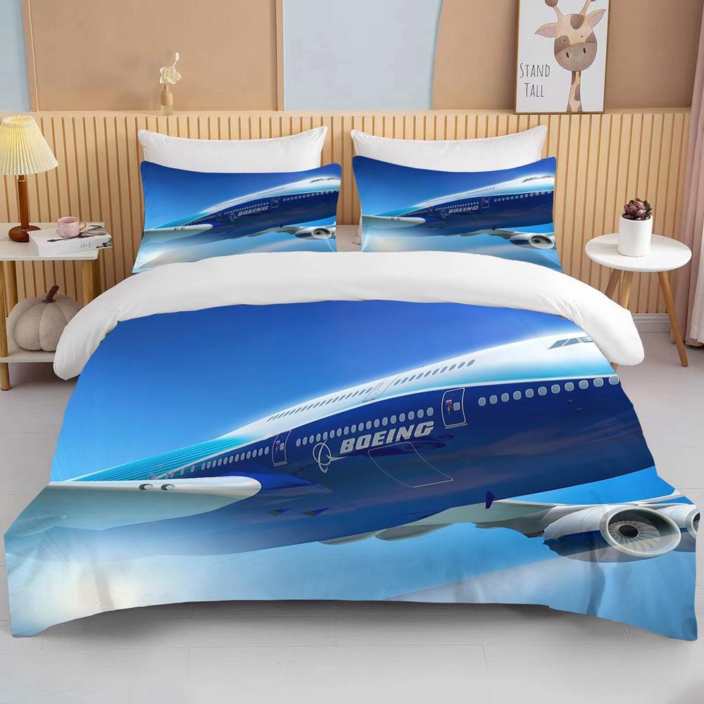 Fashion 3D Printed Airplane Plane Bedding Set Cartoon Duvet Covers With Pillowcases Soft Bedclothes Custom Bed Linen Drop Ship