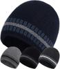 Men's Knitted Winter Hat with Stripes