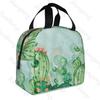 Cartoon cactus  Lunch Bag Insulation Bento Pack Aluminum Foil Rice Bag Meal Pack Ice Pack Student Bento Lunch Handbag