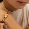 Vintage Bracelet Women's Watch Oval Dial Exquisite Minimalist Quartz Wristwatch Stainless Steel Band