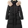 Long Winter Down Jacket Women Fashion Luxury Over The Knee Hair Collar