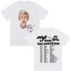 MGK Lost Americana Machine Gun Kelly Тур 2026 Футболки Унисекс Ретро Готическая Мода Футболка Чистый Хлопок Футболки Хип-Хоп Уличная Одежда