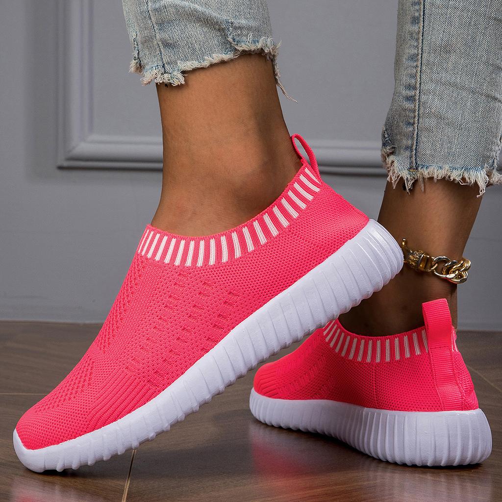 Fashion Women's Casual Original Sneakers Flat Bottomed Lightweight Summer Trend Comfortable Mesh Fashionable Running Shoes Large Size