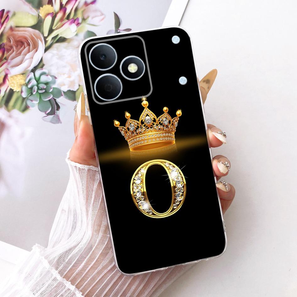 Чехол для OPPO Realme Note 80 2026 Новый Милый С буквами Корона Мягкий Силиконовый Чехол для Телефона Для Realme Note 80 4G Funda Note80 Задние Чехлы