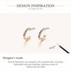 Bisaer Bright Colorful Rhinestones Circular Shape Stud Earrings for Women Fine Jewelry