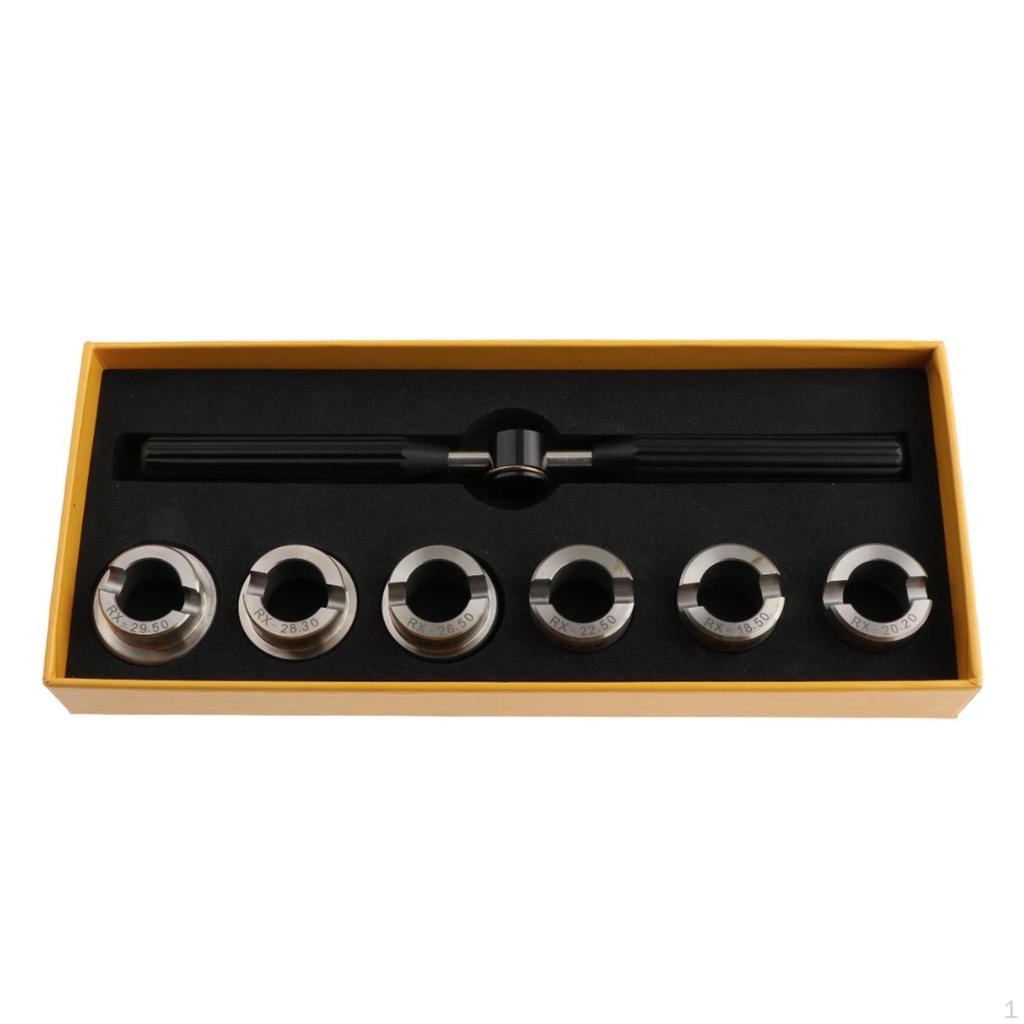 Watch Back Case Opener Wrench Dies Easy To Use 18.5/20.2/22.5/26.5/28.3/29.5mm Repair Tool Set