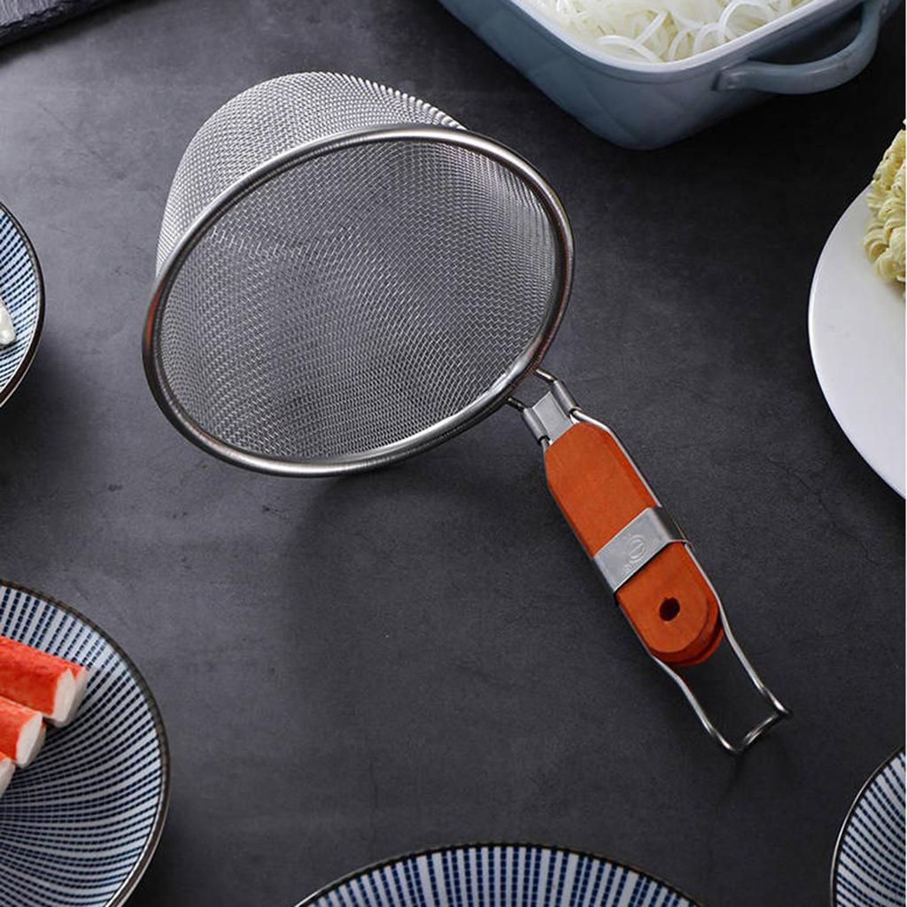 Deep Fry Basket Fine Sieve Pasta Noodle Strainer for Vegetable Rinsing