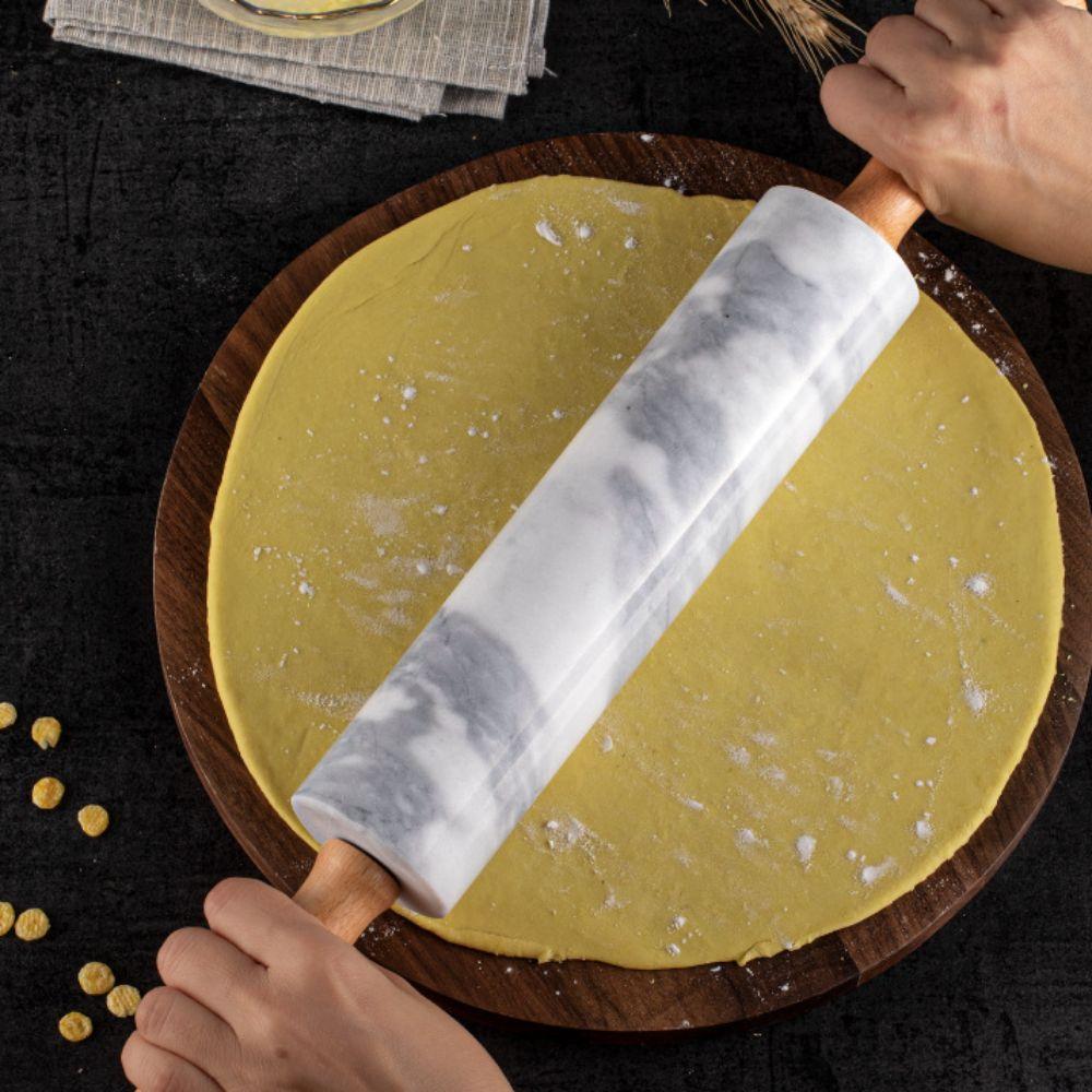 Гладкая поверхность Ролик для теста Деревянная ручка Палочка для раскатывания теста Мраморная скалка Печенье