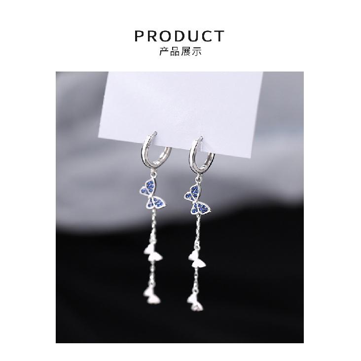 Оптовая продажа, модные очаровательные серьги-кольца из серебра 925 пробы, минималистичные бриллиантовые серьги-кольца с эффектом бабочки для женщин, унисекс, ювелирные изделия для вечеринок