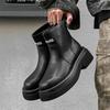 Сигаретные ботинки Мартин Мужские модные зимние ботинки Челси Увеличивающие рост высокие локомотивные ботинки Ретро короткие ботинки 5026-J