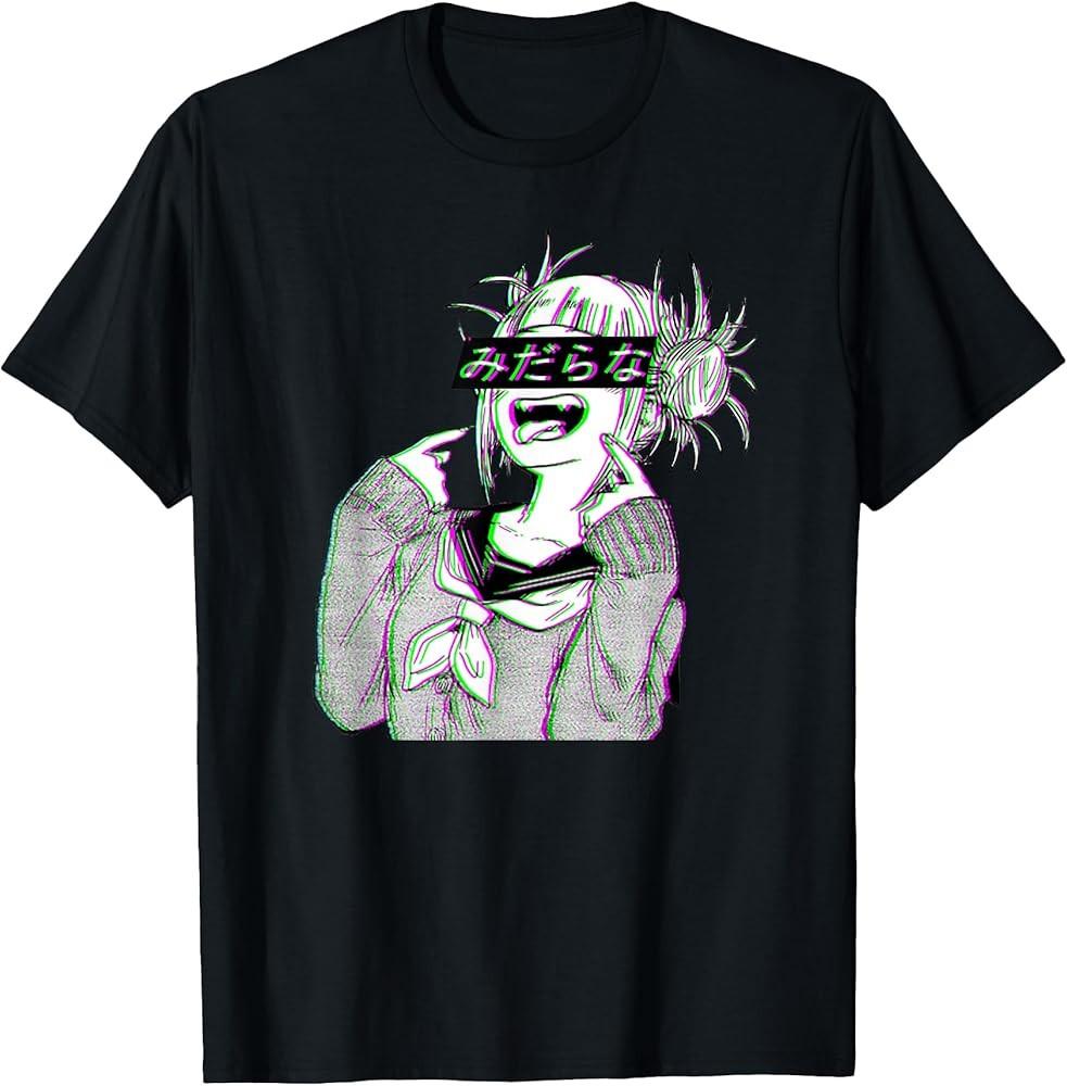 Waifu Anime Neko Vaporwave Glitch Manga Girl TShirt Unisex T-Shirt