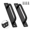 2Pcs Door Pull Handles Aluminium Alloy Balcony Window Sliding Door Handles Black Gate Shed Handles Furniture Pulls Hardware