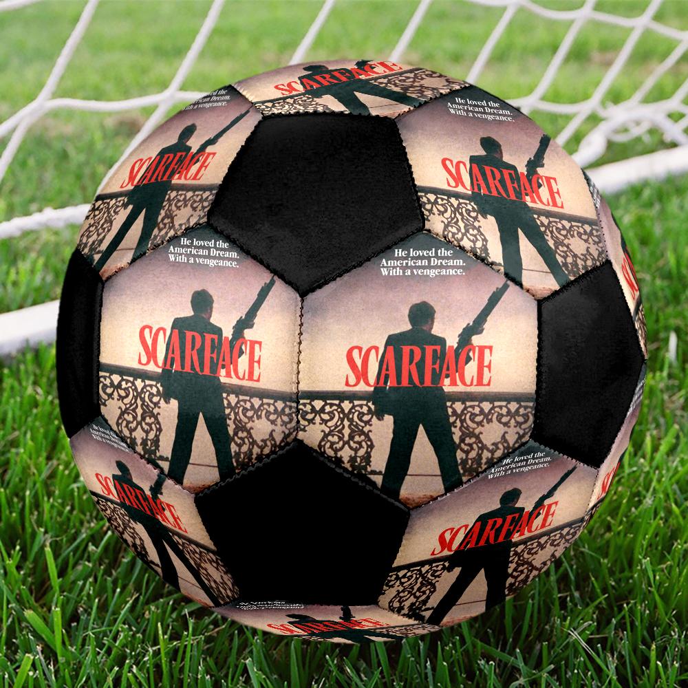 Scarface Indoor Soccer Ball Colorful Machine Stitched PVC Size 5 Team Training Competition Ready Durable High-Bounce Cool Sports Gift