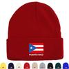 Puerto Rico Flag Warm Knit Cap Beanie, Patriotic Skullies Beanies Windproof Thermal Simple Headwear Knitted Cap Beanie