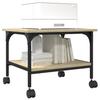 Printer Stand with 2 Shelves Sonoma Oak Finish 50 x 40 x 38 cm