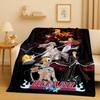 Anime Bleach Kurosaki Ichigo Cartoon Flannel Blanket,Ultra Soft Warm Plush Throw for Home Bedroom Bed Sofa Cover Travel Kid Gift