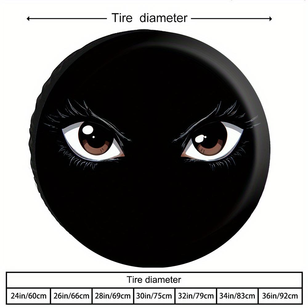 Mysterious Eyes Pattern Tire Cover Deep and Charming Style Suitable for SUV Sports Car Sun Protection and Scratch Resistance