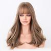 Длинные вьющиеся синтетические парики Блондинка с черными натуральными волосами Парики Средняя часть для женщин Использование для косплея Повседневная Лолита Жаростойкие