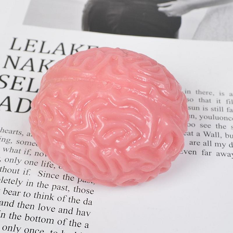 Realistic Antistress Toys Novelty Brain Toy Squeezable Relieve Stress Ball Squishy Brain Toy Halloween Decor