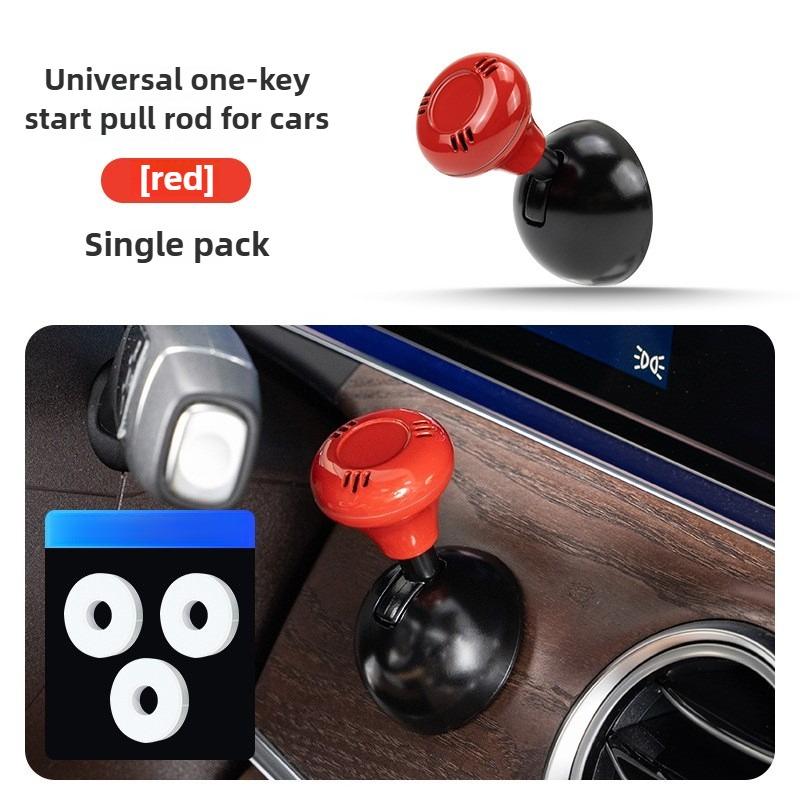 Ball-bar Starter Cover for Decorative Accessories, Luxury Metal Push-to-Start Button Cover for Car, Engine Start/Stop Joystick
