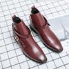 Горячая Распродажа Мужские Ботинки Челси Новые Модные Мужские Ботильоны Мягкие Кожаные Ремешки Туфли Элегантные Официальные Деловые Повседневные Мужские Туфли