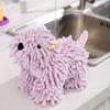 Chenille Hand Towel Cartoon Puppy Shape Soft Microfiber Towel High Water Absorption Bathroom Hand