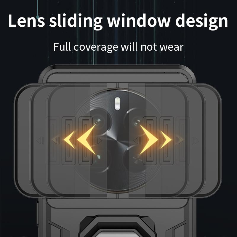 Для Realme 12 Pro Plus 5G Чехол Slide Camera Armor Magnetic Ring Stand Чехол для телефона для OPPO Realme 12 Pro 12 Pro + Plus Задняя крышка
